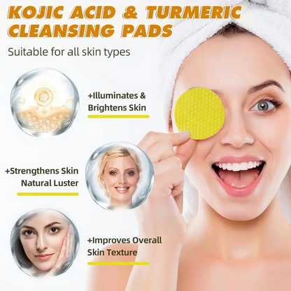 Visible Brightening Turmeric & Kojic Acid Cleansing Pads,20pcs🟡