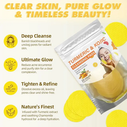 Visible Brightening Turmeric & Kojic Acid Cleansing Pads,20pcs🟡
